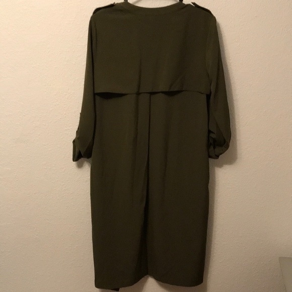 Miltary Green Long Jacket - Picture 2 of 3